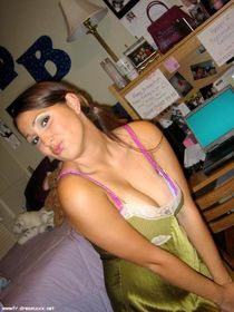 Gorgeous brunette coed in