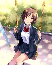 Pretty brunette schoolgirl